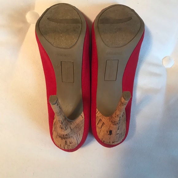 Christian Siriano Open Toe Red Pumps - Picture 3 of 3